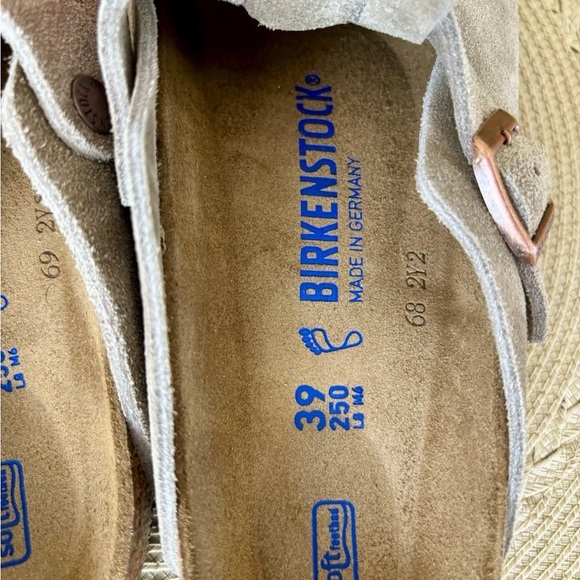 Birkenstock Boston Clog Suede Sandal Taupe - Picture 4 of 8
